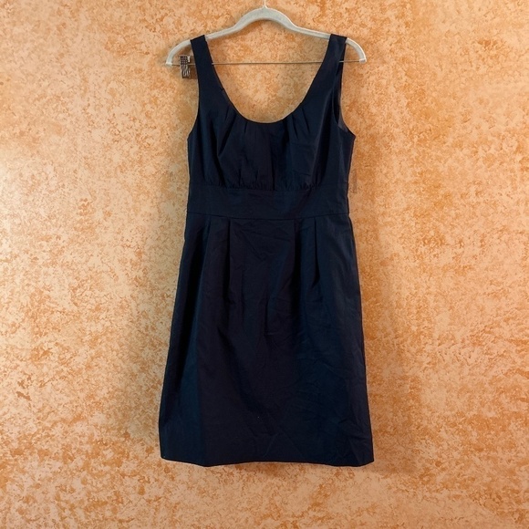 🌿SALE🌿 J. CREW Factory Suiting Babydoll  Sleeveless Navy Blue Dress Sz 6 - Picture 1 of 8